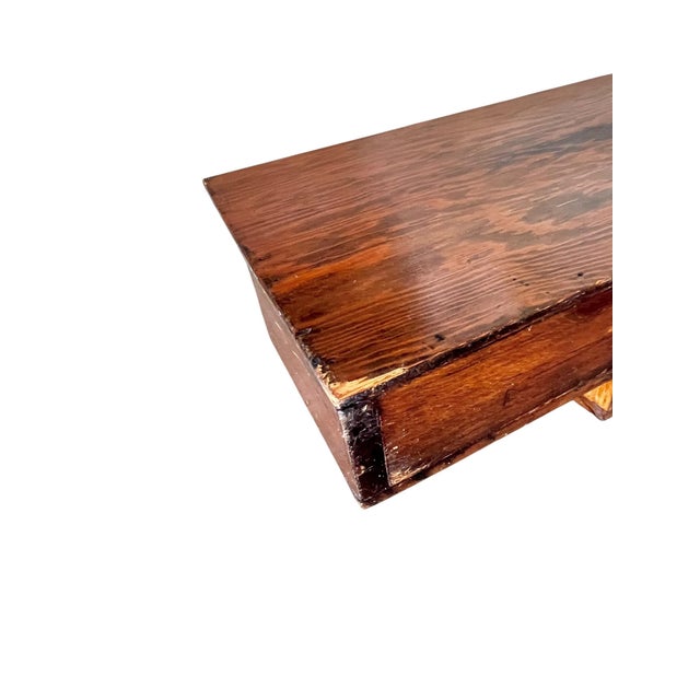 Mid 20th Century Brutalist Style MCM Wood Bookcase Magazine Stand For Sale - Image 15 of 18