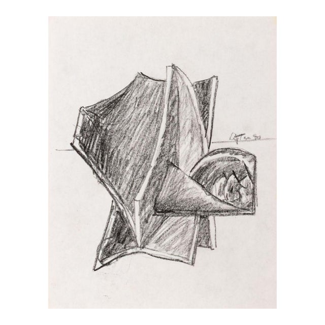 Seymour Lipton Sculpture Study Sketch, 1980 For Sale