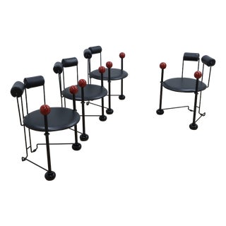 Vintage Sculptural Chairs, 1980s, Set of 4 For Sale