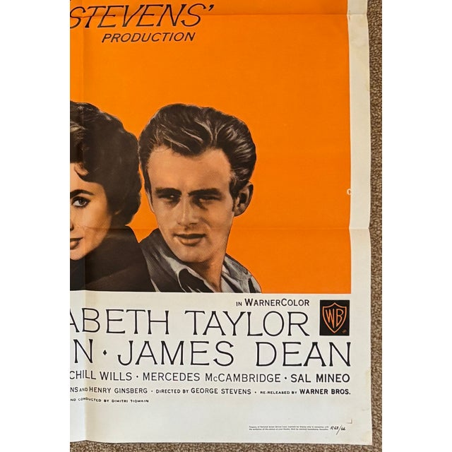 "Giant' Movie Poster 1963 and 1st Edition Book 1952 by Edna Ferber- Free Shipping For Sale - Image 11 of 18