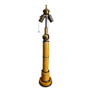Antique Sienna Marble Column Form Table Lamp