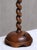 Textile French Sculptural Oak Table Lamp with Barley Twist Stem and Linen Shade, 1950s For Sale - Image 7 of 9
