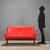 1960s vintage sofa with an eye-catching design typical of the era. The foam padding offers comfort, while the red skai...