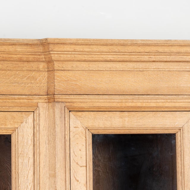 Late 19th Century 19th Century Bleached Oak French Bookcase Display Cabinet For Sale - Image 5 of 13
