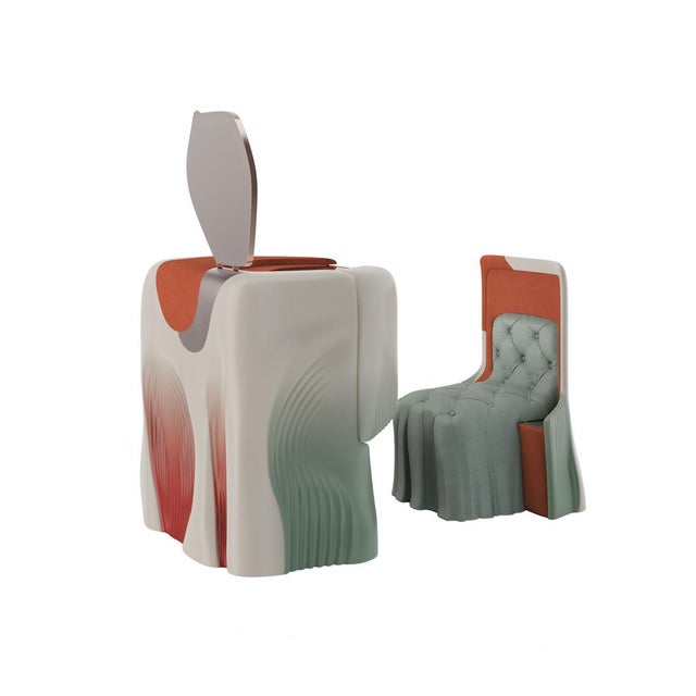 Contemporary Surreal Vanity Set by Malabar, Set of 2 For Sale - Image 3 of 18