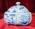 Canton Export 39.5" Circumference Hand Painted Blue & White Koi Tureen or Catchall Casket of 20th Century For Sale - Image 9 of 12