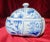 Final Clearance Canton Export 39.5" Circumference Hand Painted Blue & White Koi Tureen or Catchall Casket of 20th Century For Sale - Image 9 of 12
