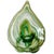 1970s Art Deco Style Hand-Blown Green Swirl Calla Lily Vases - a Pair For Sale - Image 12 of 12