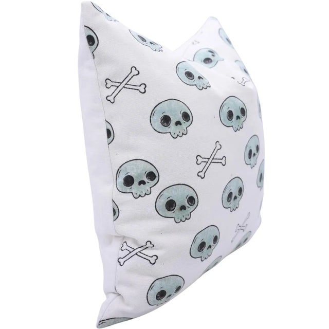 Add a touch of artistic charm to your festive décor with the Fabdivine Spooky Skeleton Block Print Pillow Cover, a perfect...