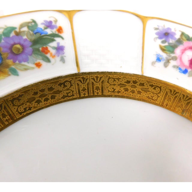 1910s Rosenthal Lot of Six White Floral Dinner Plate - Set of 6 For Sale - Image 4 of 7