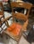 Pair of Vintage Leather Seated Wooden Chairs For Sale - Image 4 of 7