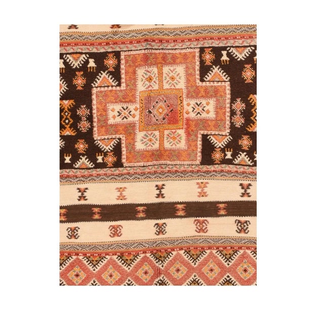 Modern Vintage Morrocan Rug 5'3'' x 8'3'' For Sale - Image 3 of 3