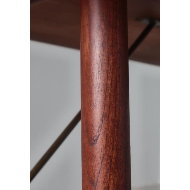 Modern Danish Dining Table attributed to Børge Mogensen in Teakwood & Brass from Søborg Møbelfabrik, 1950s For Sale - Image 11 of 18