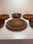 Blue 1988 Mexican Studio Pottery Dinnerware Set by Day Allen – Hand-Painted Terracotta Plates & Bowls Set of 3 For Sale - Image 8 of 12