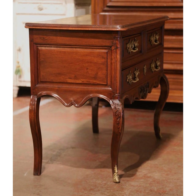 18th Century French Louis XV Carved Walnut Chest of Drawers From Provence For Sale - Image 10 of 12