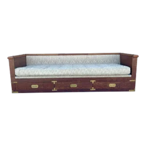 Mid Century Tiger Oak Daybed/Sofa by Marge Carson