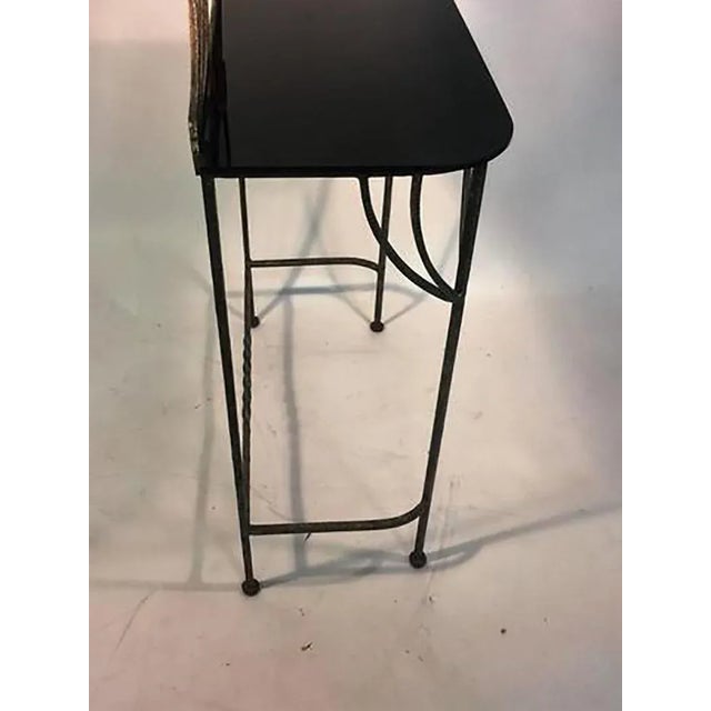 Art Deco Wrought Iron Vanity and Chair by Ferro Brandt For Sale - Image 4 of 7