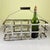 A large French galvanized zinc bottle carrier, with TEN compartments, circa 1900-1920. Unusual to find a carrier that can...