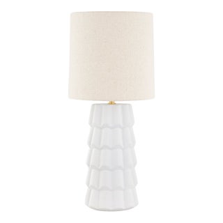 Mitzi Maisie 1-Light Table Lamp, Aged Brass For Sale
