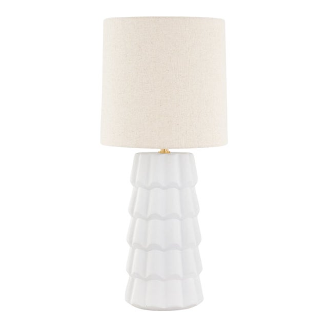 Mitzi Maisie 1-Light Table Lamp, Aged Brass For Sale