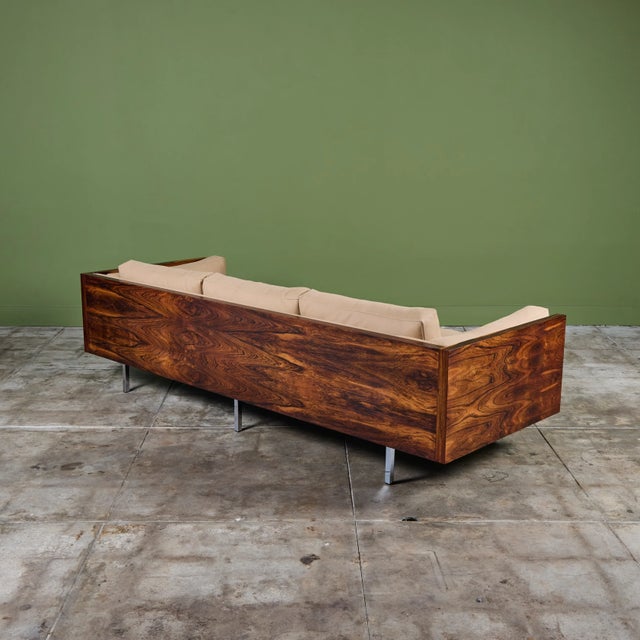 Mid 20th Century Milo Baughman Rosewood Case Sofa for Thayer Coggin For Sale - Image 5 of 18