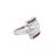 Modern Antique Art Deco 14k White Gold 1.44ct Five Row Diamond Ruby Band Ring, Size 6 For Sale - Image 3 of 8