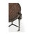 Brown Brutalist Iron and Wood Round Accent Table For Sale - Image 8 of 9