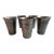 Vintage Set of 5 Heraldic Crest Style Mecap Pewter Tumbler Cups Made in Belgium For Sale