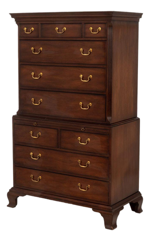 George III Style Mahogany Chest on Chest