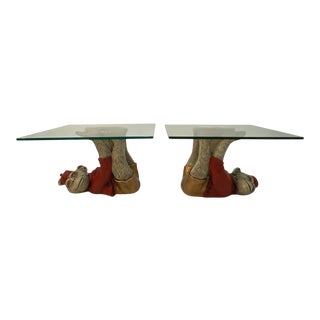 Monkey Motife End Tables Coffee Table -A Pair For Sale