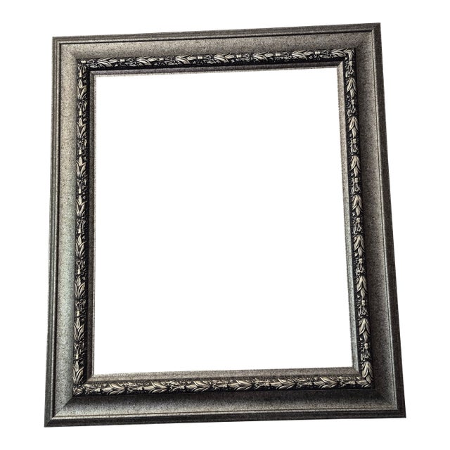 Contemporary Silver Embossed Frame 27"x30" For Sale