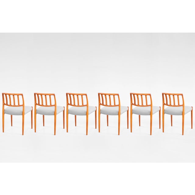 Model 83 Dining Chairs by Niels Otto Møller for J.L. Møller Mobelfabrik, Denmark, 1960s, Set of 6 For Sale - Image 4 of 6