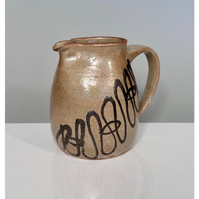 This high quality ceramic art jug vase is attributed to the renown German ceramic artist Helma Klett (1908-1996). A...