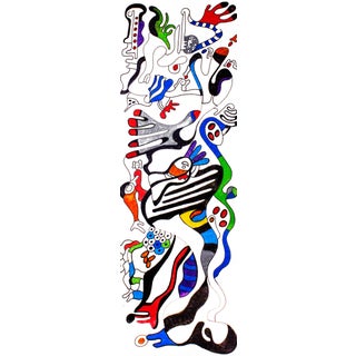 Silver Hand — Abstract Figurative | 17 X 47 in | Oil Markers on Canvas | 2020 For Sale