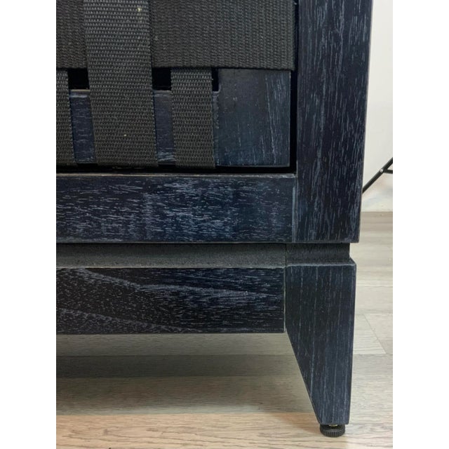 Black Modern Black Cerused Oak Finished Four Door Credenza For Sale - Image 8 of 10