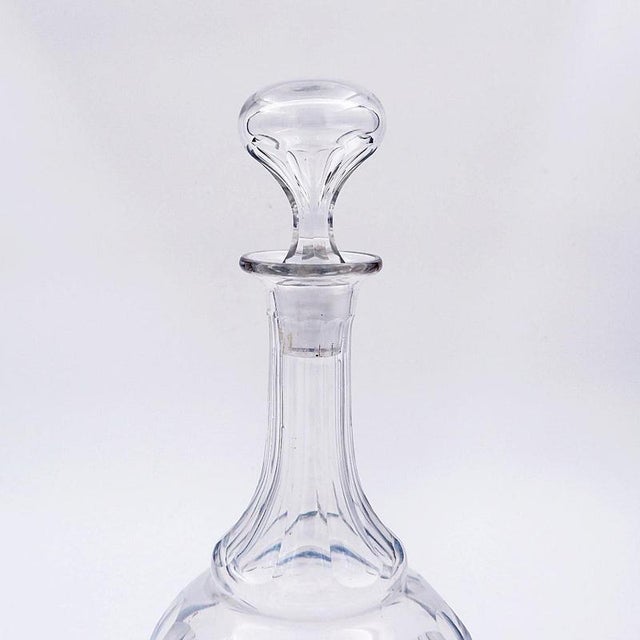 Vintage Glass Carafe Vase For Sale - Image 6 of 7