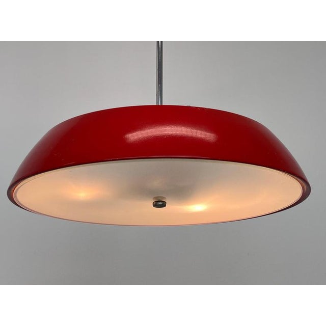 Mid-Century Modern Mid-Century Space Age UFO Pendant attributed to Napako, 1970s For Sale - Image 3 of 8