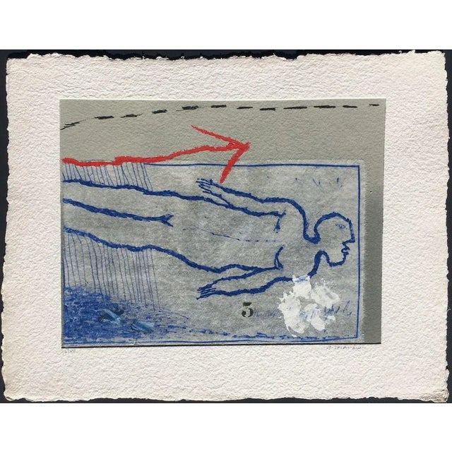 Contemporary 1996 James Coignard Le Nu Bleu Etching For Sale - Image 3 of 3
