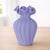 Modern Scalloped Ribbed Stoneware Vase 7.75"H For Sale - Image 3 of 4
