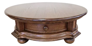 Large Round Coffee Table with Drawer