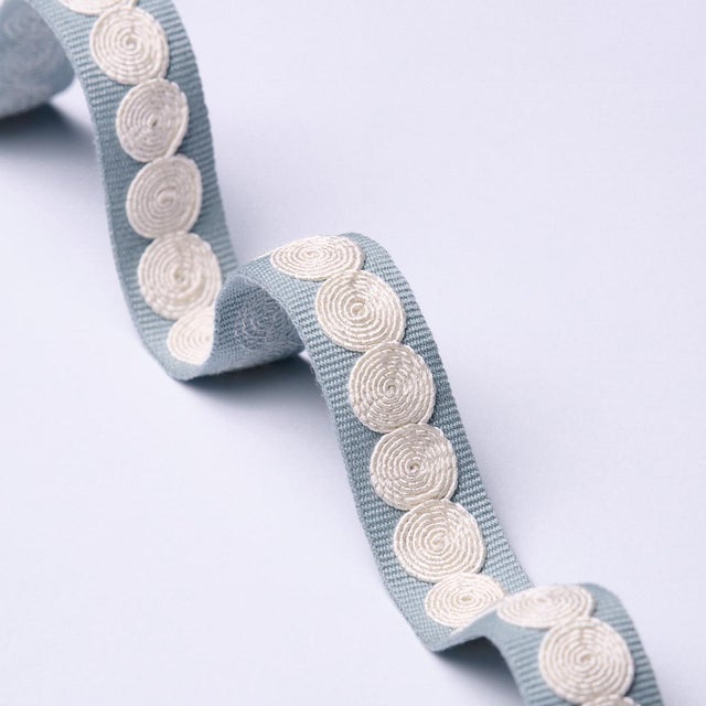 Contemporary SAMPLE - Schumacher Castille Tape Narrow In Sky For Sale - Image 3 of 3