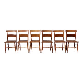 Antique Rush Seat Dining Chairs Set of 6 For Sale
