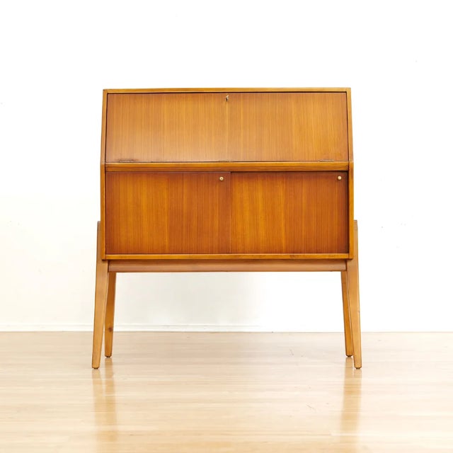 Mid Century Secretary Desk by Greaves & Thomas For Sale In Los Angeles - Image 6 of 11
