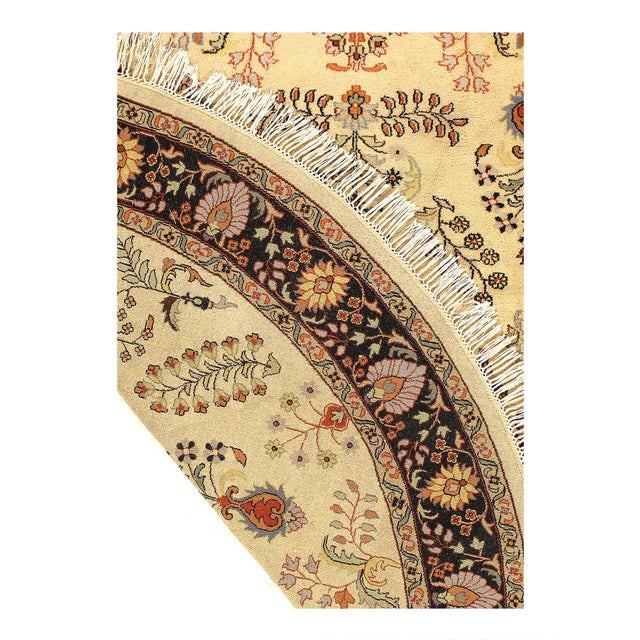 Traditional Pasargad DC Fine Hand Knotted Kashan Design Round Rug For Sale - Image 3 of 3