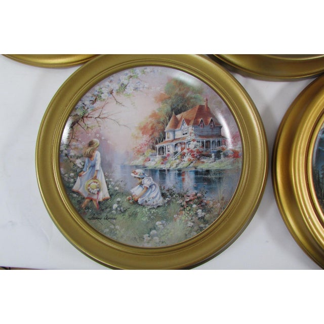 Decorative Four Seasons Wall Plates, 1992, Set of 4 For Sale - Image 6 of 14