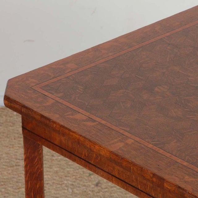 Early 20th Century Square Marquetry Games Table For Sale - Image 3 of 7