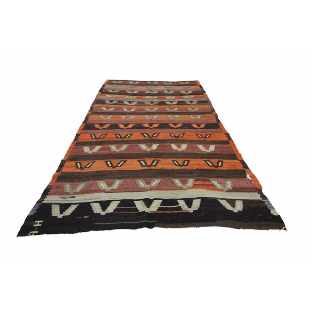Vintage handwoven decorative kilim rug from Kars region of Turkey.Approximately 50-60 years old. In very good condition.