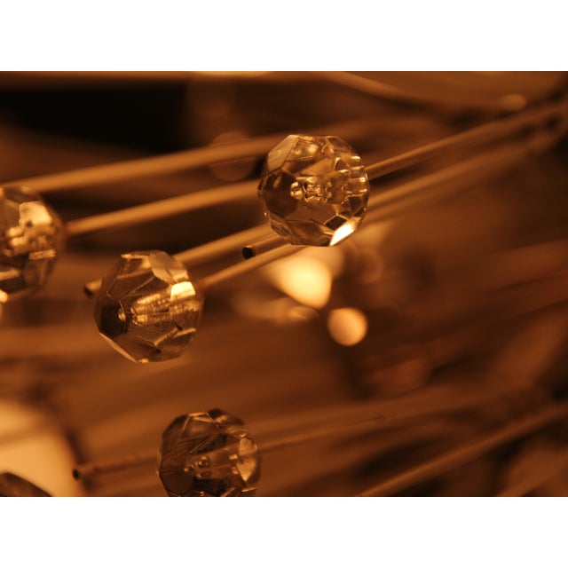 Large Silvered Snowball Pendant Lamp in the style of Rupert Nikoll, 1950s For Sale - Image 16 of 17