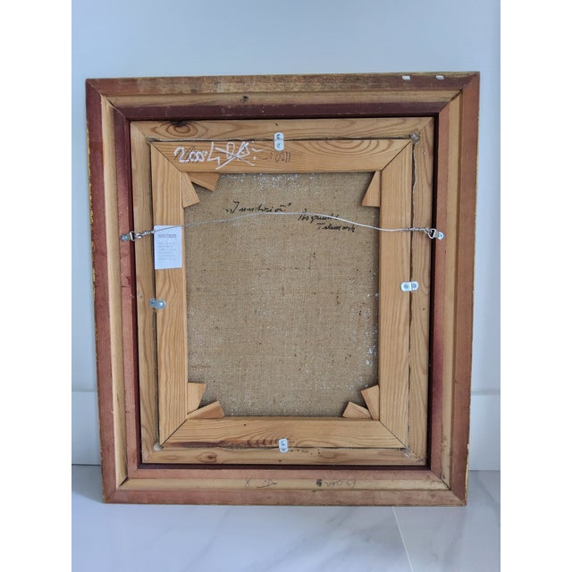 Original Mid Century Norwegian Interior Oil Painting by Karl Vilhelm Anstensen 1978 For Sale - Image 17 of 18