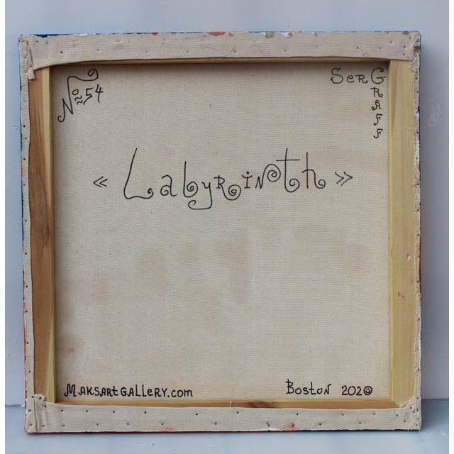 This bold and imaginative original painting by Serg Graff is a striking example of fantasy abstraction. Titled...